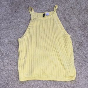 women’s large yellow crop top